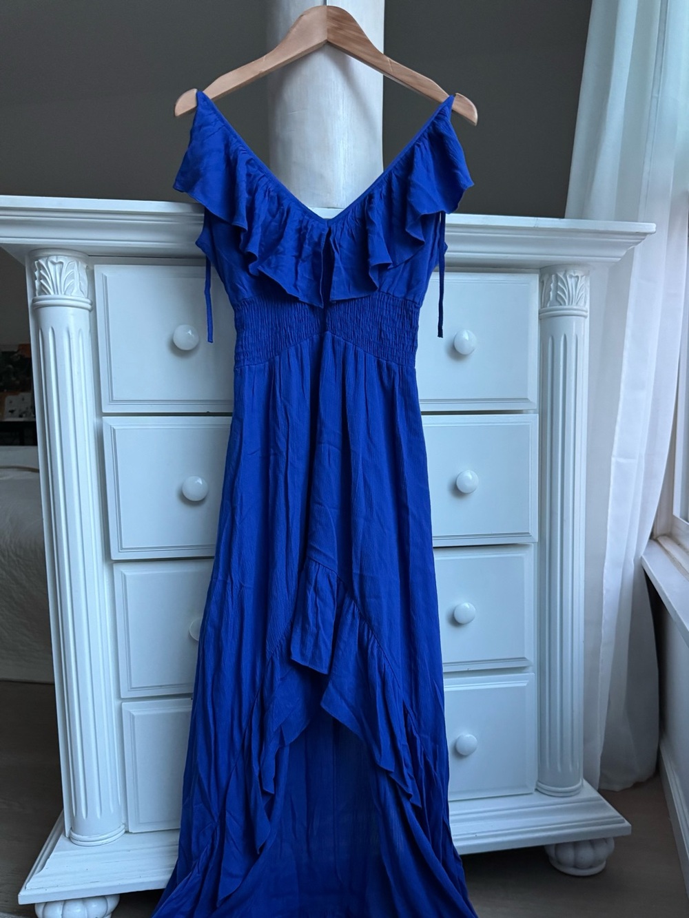 MISA Los Angeles Blue Maxi Dress Size M Made in USA